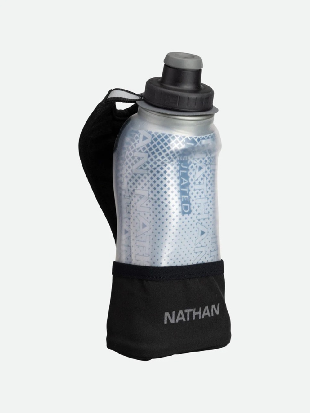 Nathan Insulated Handheld Water Bottle Black / Marine Blue 12 ounces